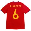 Original Fußballtrikot Spanien A. Iniesta 6 2010 Heimtrikot Retro Für Herren